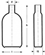 Glass Roux Bottle Central Neck