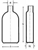 Glass Roux Bottle Side Neck